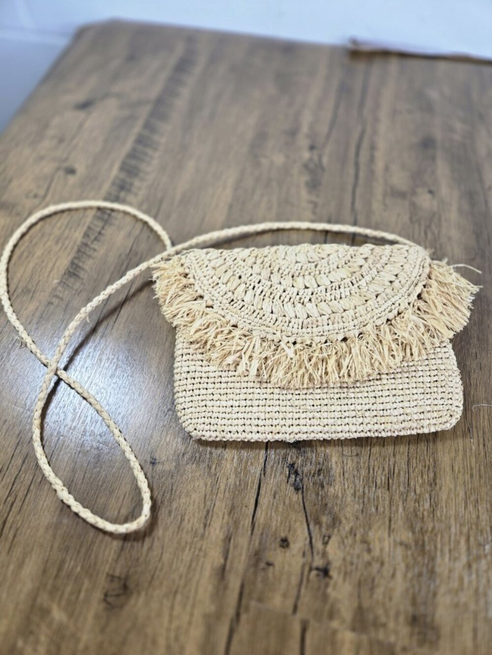 Mar Y Sol Tabya Raffia Fringe Boho Resort Cruise Shoulder Bag Purse